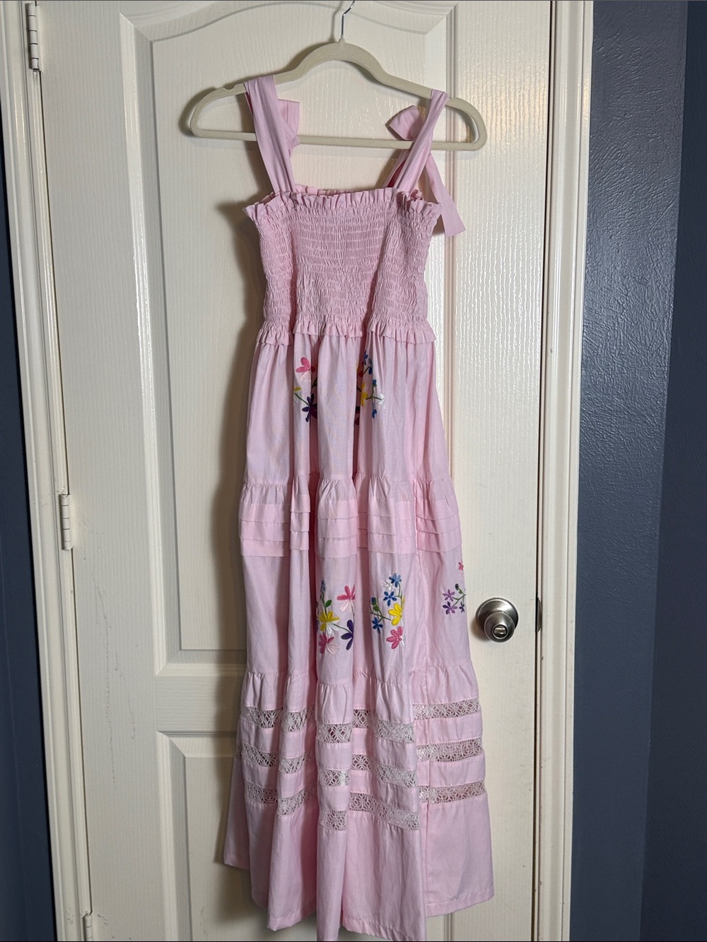 MI GOLONDRINA Pink Long Dress